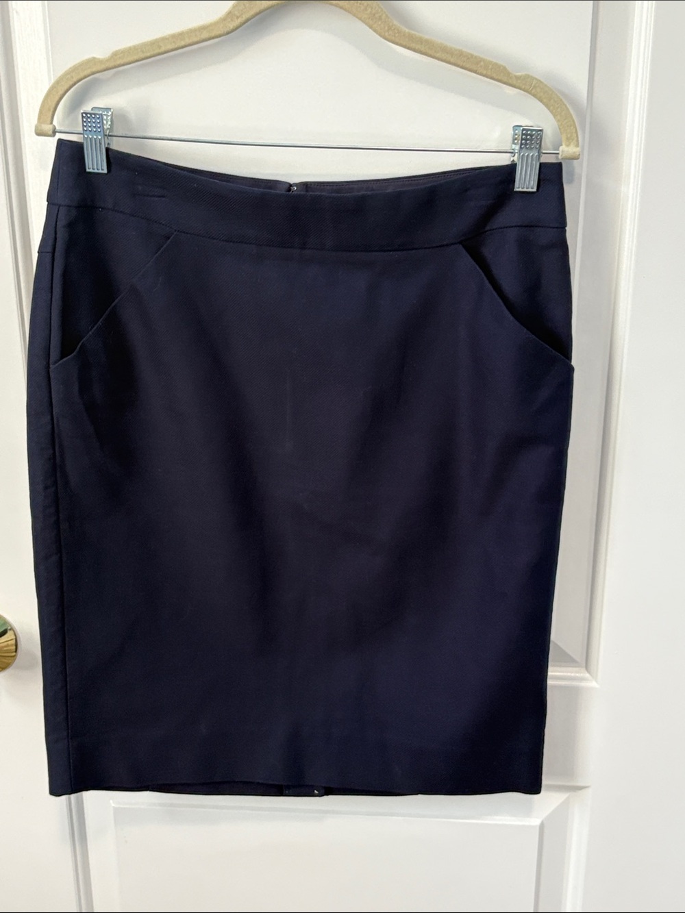 J. Crew Factory Cotton  Navy The Pencil Skirt